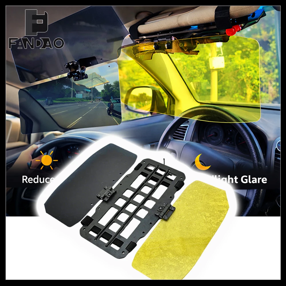 

Tactical Car Sun Visor Foldable Anti-High Beam Anti Glare Driving Visor Molle Car Storage Sunshade Universal Auto Accessories