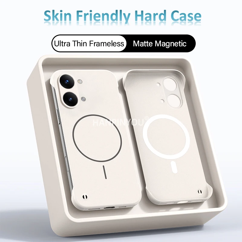 Coque rigide ultra-mince sans cadre pour Xiaomi Redmi Turbo 5 Max 4 Poco X8 Pro Max, housse magnétique résistante aux chocs, respectueuse de la peau