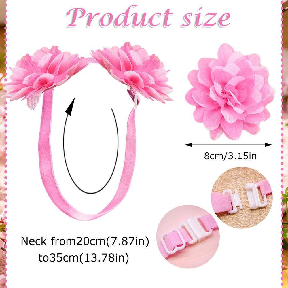 Lazos ajustables de doble flor para perros medianos y pequeños