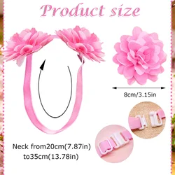 Lazos ajustables de doble flor para perros medianos y pequeños