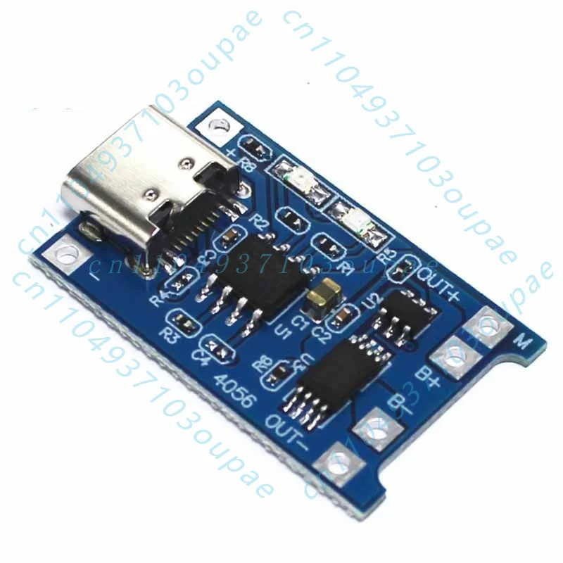 New 100pcs for TP4056 1A lithium battery charging board module TYPE-C USB interface charging protection two-in-one
