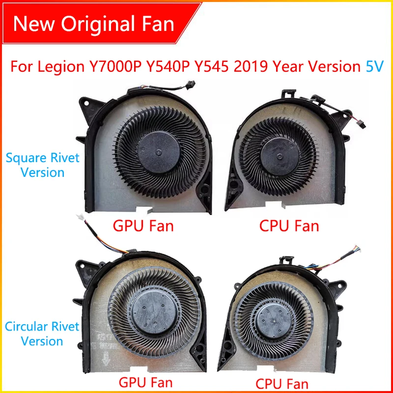 New Original Laptop CPU GPU Cooling Fan For Lenovo Legion Y7000P Y540P Y545 2019 Year Version 5V