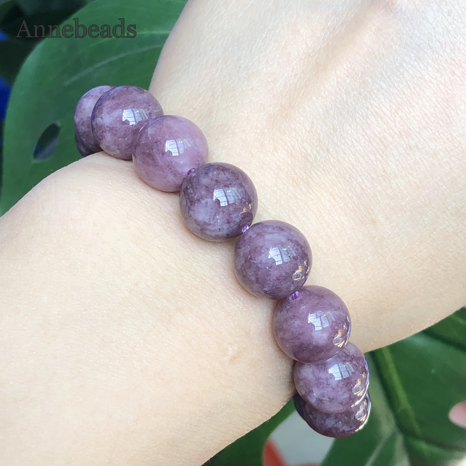 Natural Stone Purple Lepidolite Beads 4/6/8/10/12mm Round Loose Spacer Beads For Jewelry Making DIY Handmade Bracelet