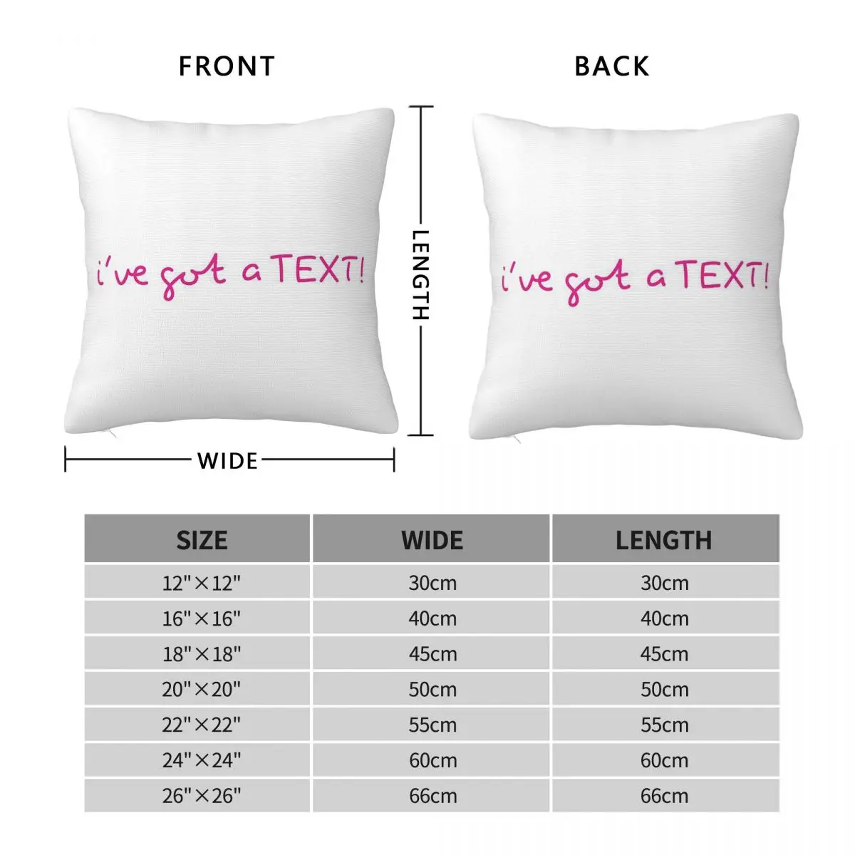 I've Got A Text Love Island 2 Square Pillowcase Polyester Linen Velvet Pattern Decor Throw Pillow Case Home Cushion Cover 45x45
