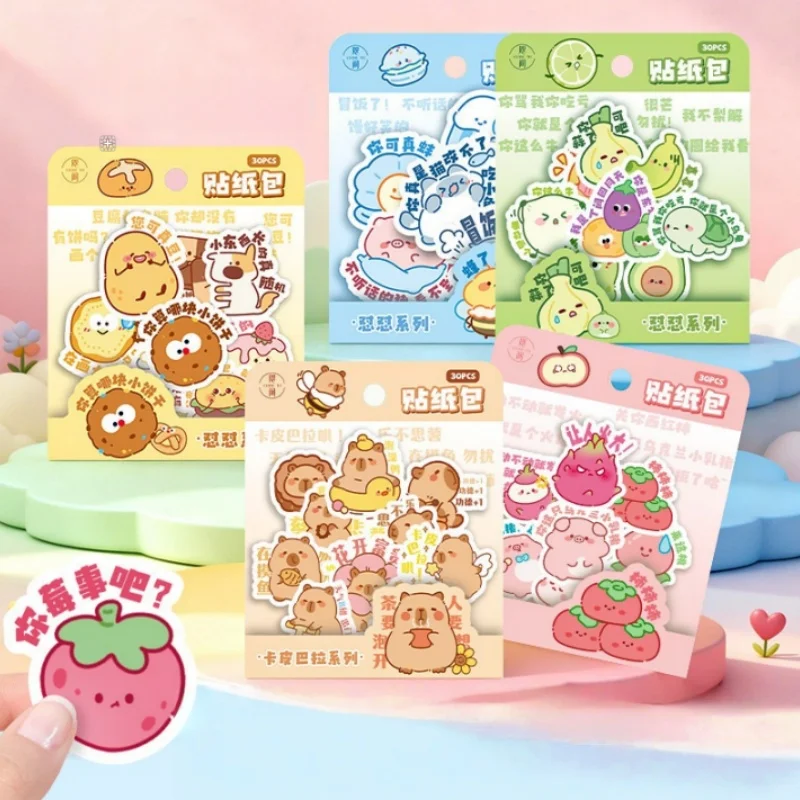 30pack-lot-kawaii-frutteto-adesivi-capybara-carino-raschiatura-prenotazione-diy-diario-decorativo-cartoleria-adesivo-album-bastone-etichetta