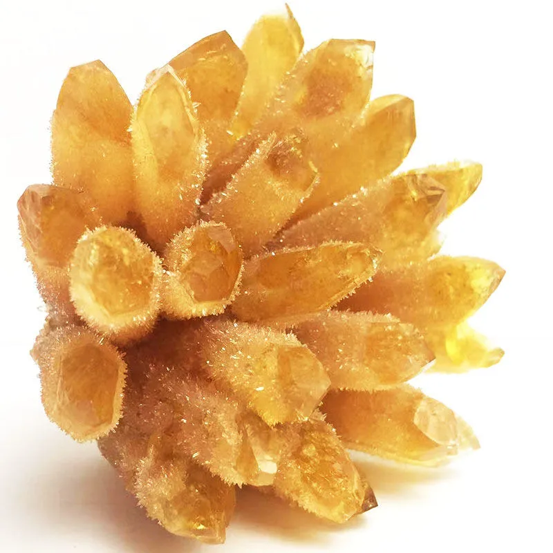 600-800g Natural Yellow Ghost Phantom Quartz Crystal Cluster Healing Specimen home decoration office living room crystal decora