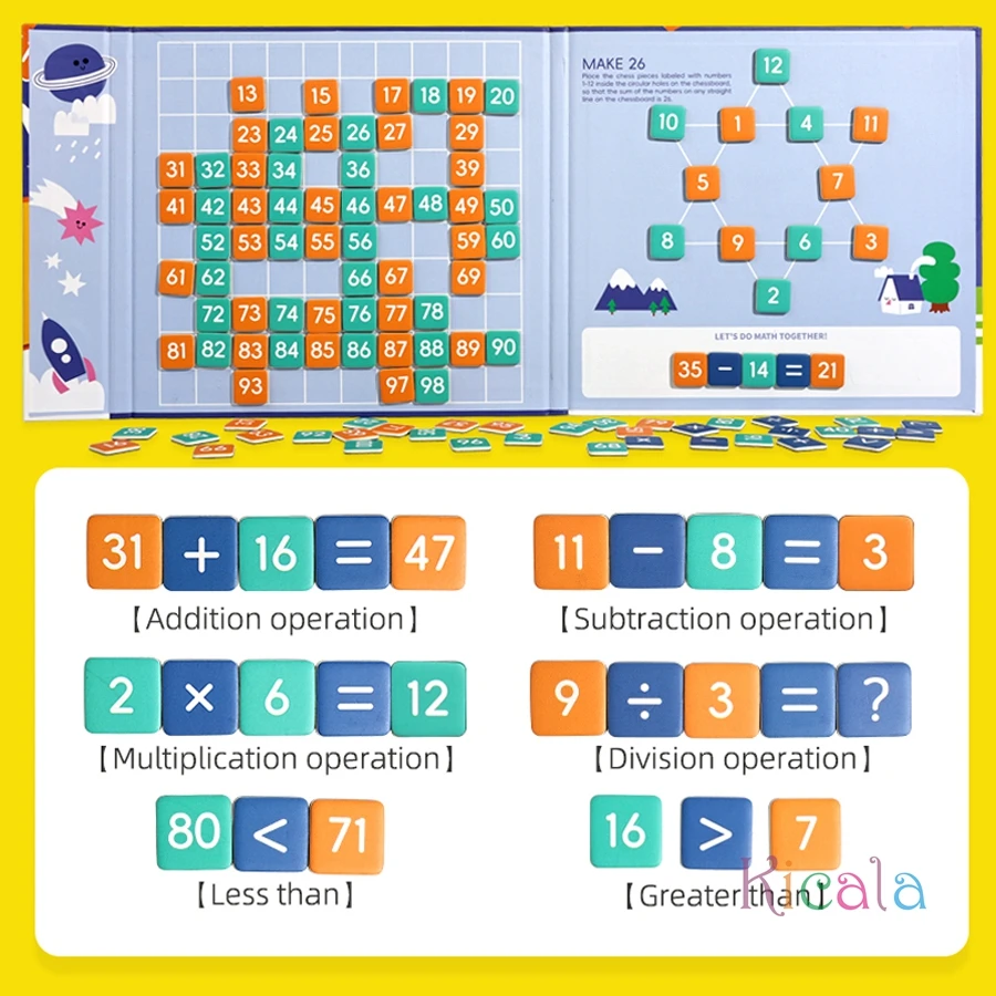 Conteggio dei numeri manipolatori matematici Puzzle giocattolo per bambini Puzzle educativo Montessori Impara il giocattolo educativo sensoriale parrocchiale
