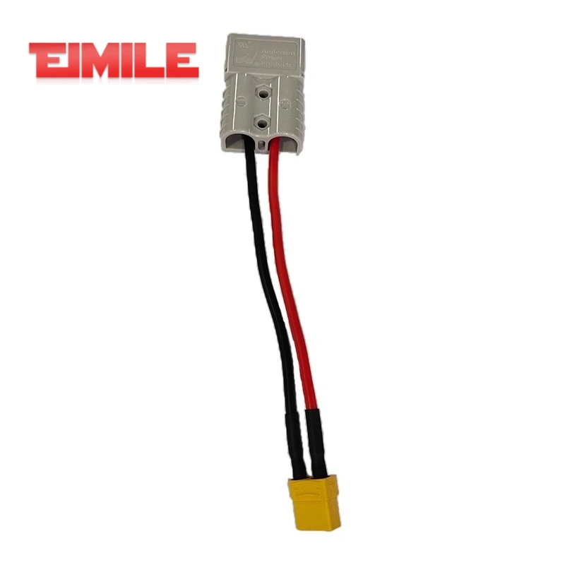 1pc 120A Gray Plug to 50A/XT90/EC8/QS8 Male/Female Connectors with 10mm Silicone Cable 8AWG High-current Adapter Extension Cable