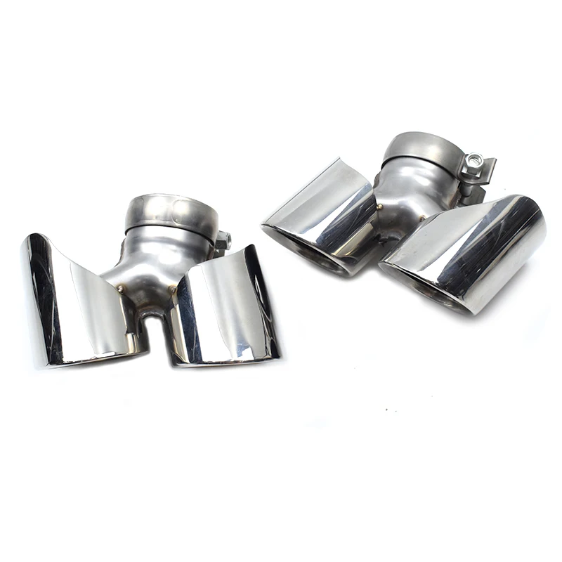 Para Porsche 2011-2019 911 Carrera 911.1 911.2 tubo de escape mejora acero inoxidable negro cuádruple silenciador punta boquilla