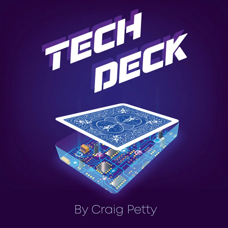 Tech Deck poker props the light card Electronic playing cards Magic props tricks For Ending Only Street Magic