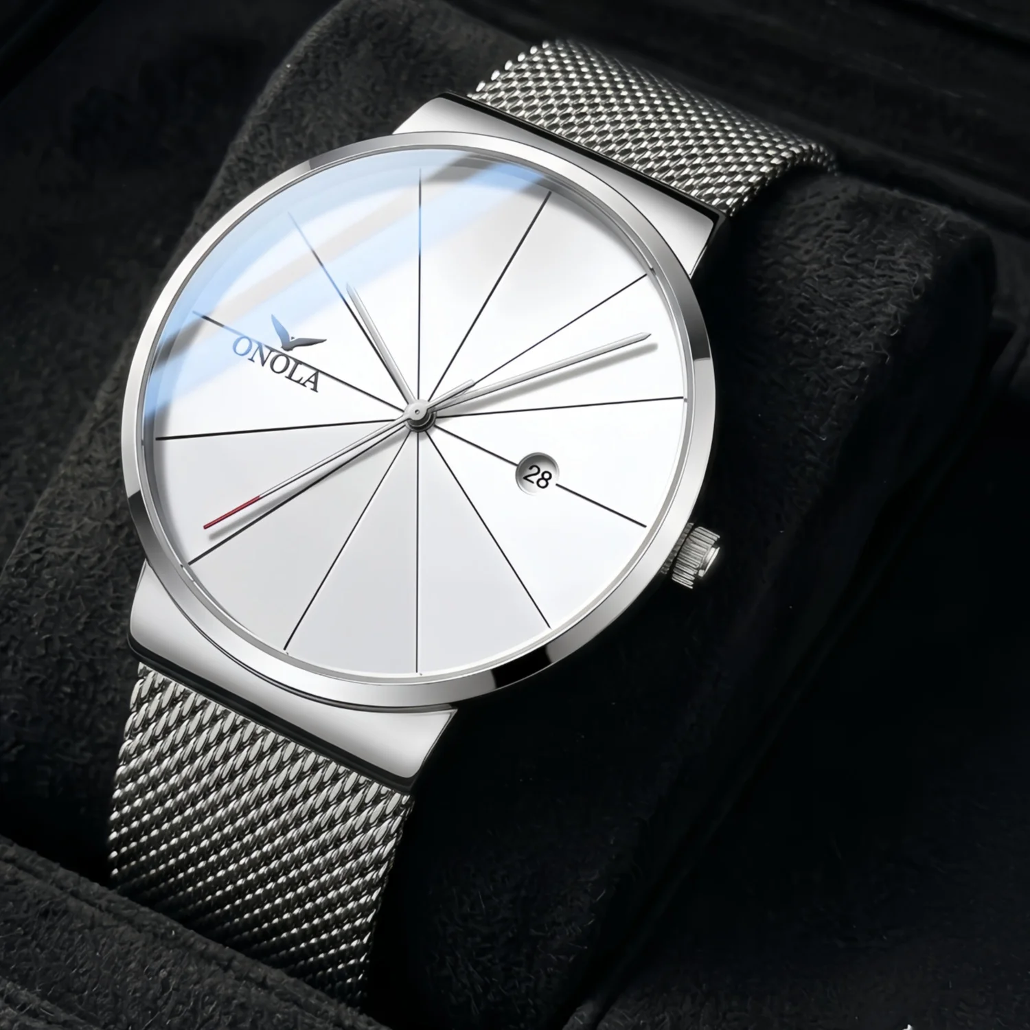 ONOLA Men's Quartz Watch Minimalist Thin Edition Date Display Waterproof Business Leisure Men's Watch Fashion Men's Gift