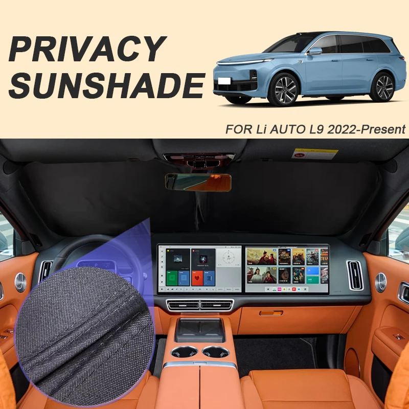

Car Black Window Privacy Sunshade For LI AUTO L9 2022-Present Auto Anti-UV Heat Insulation Protect Cover Interior Accessory