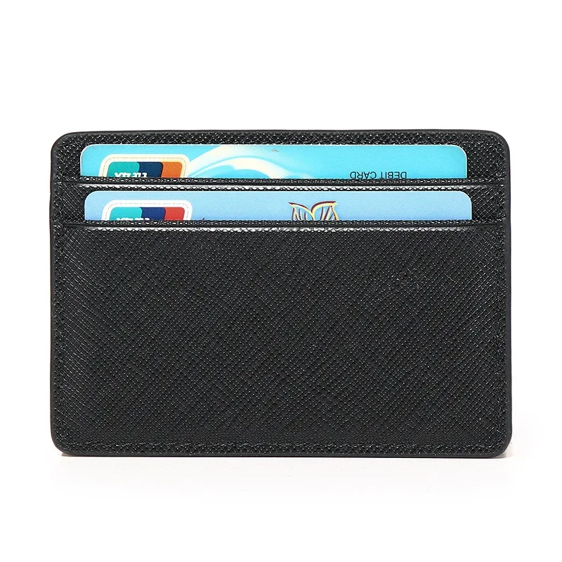 2023 Summer New Creative Cross Grain Ultra-light Multi-card PU Pickup Bag Multi-function Coin Wallet Men's Money Clip