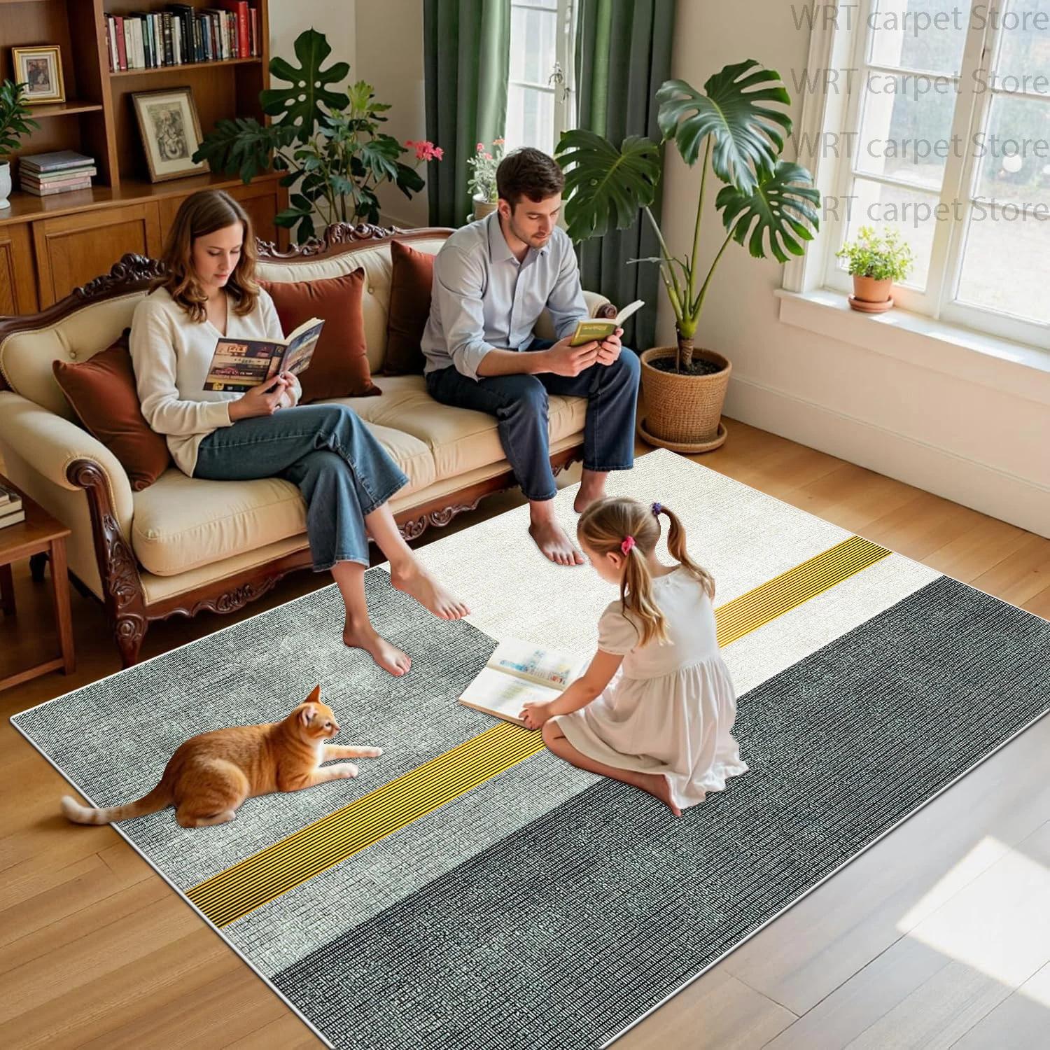 モダンな幾何学模様のリビングルームカーペット、軽贅沢な寝室用 - Home Decor Lighting Wholesale のレビューと価格