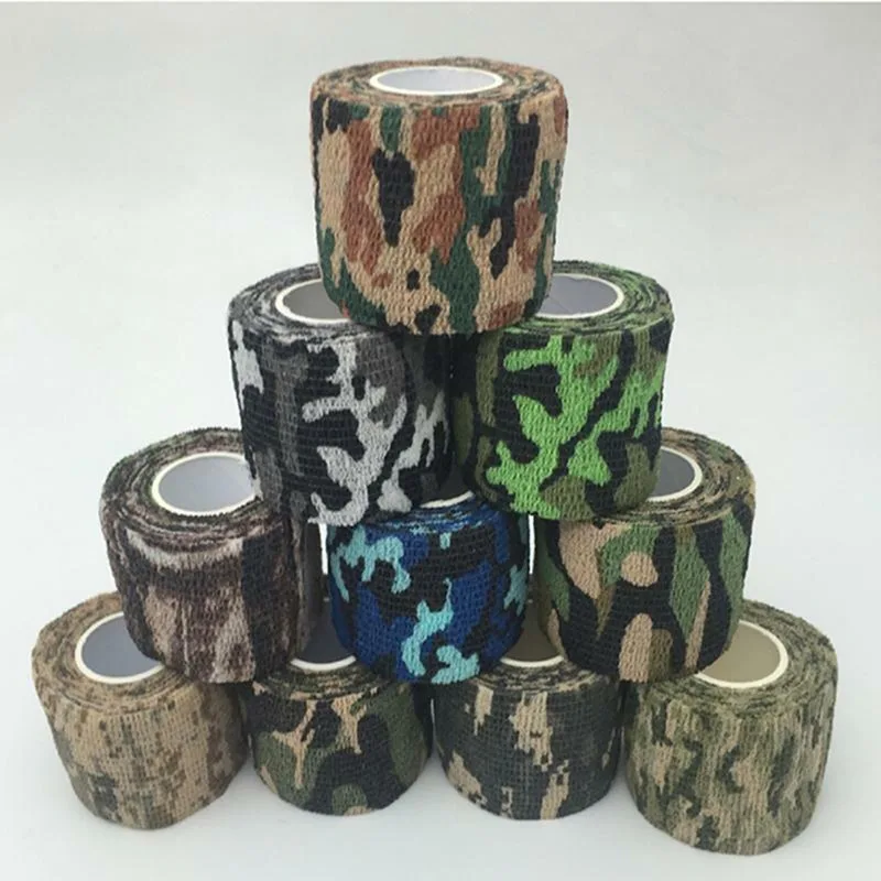 Elastic Self Non-Woven Bicycle Stickers Retractable Camouflage Tape For Bike Hunting Riding Self-Adhesive