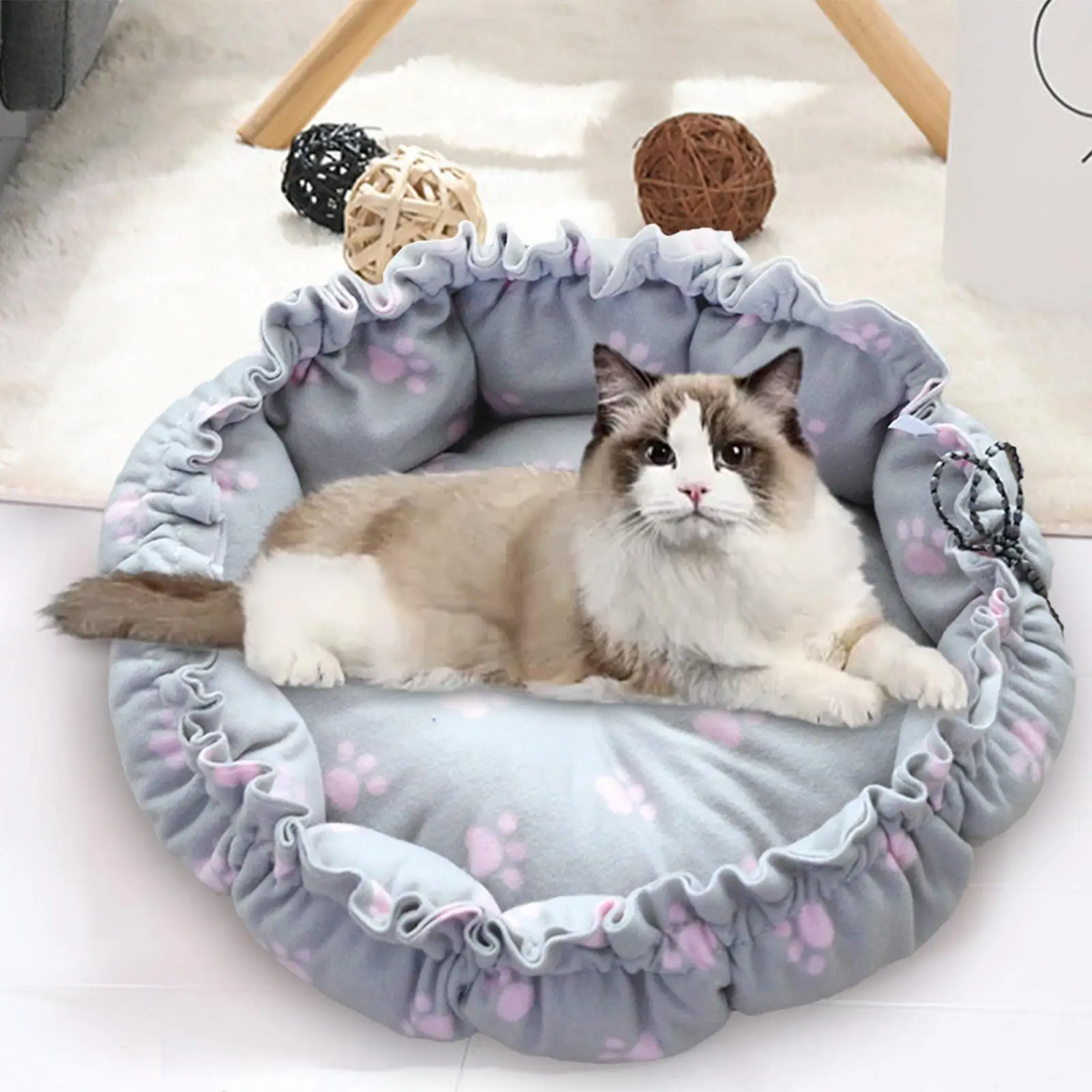 Comfortable Dog Sleeping Bed Pet Cat Cushion Kennel Winter Warm Washable Nest Soft Kitten Bed for Indoor Pet Supplies