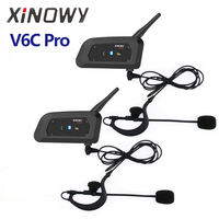 XiNOWY V6C PRO Full Duplex 1200M Football 2 Referee Arbitration Earhook Bluetooth Intercom Headset