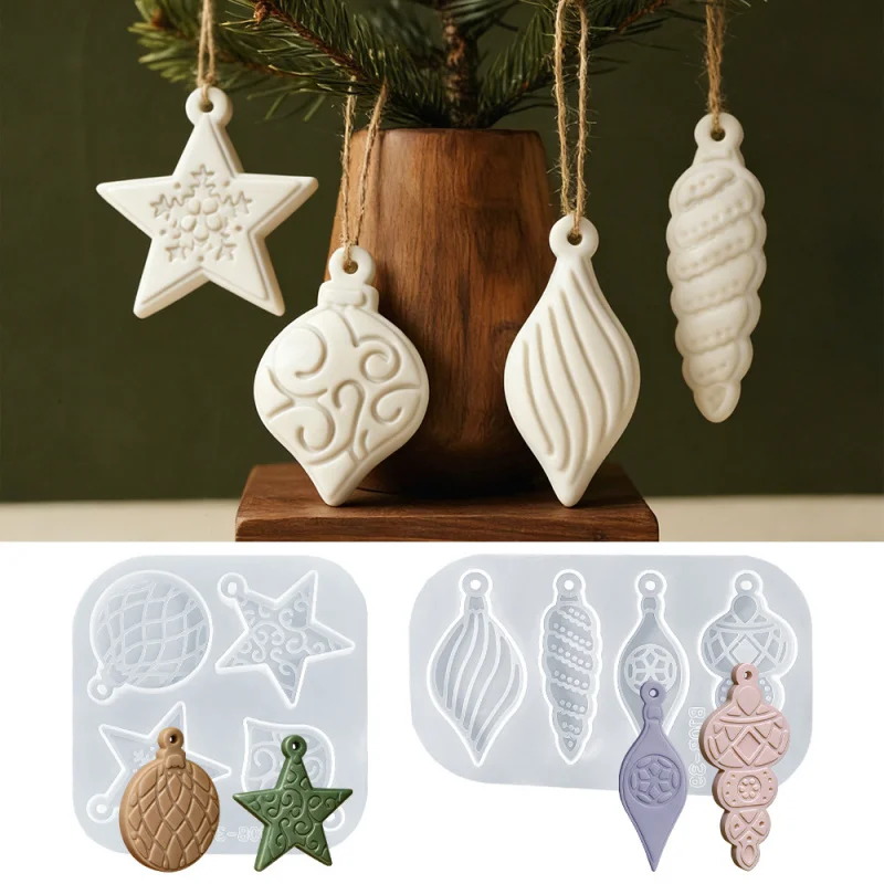 

2 шт., набор эпоксидных форм для океанской ракушки, морской звезды: DIY Рождественская снежинка, звездный диффузор, гипсовый кулон и орнамент, силиконовая форма