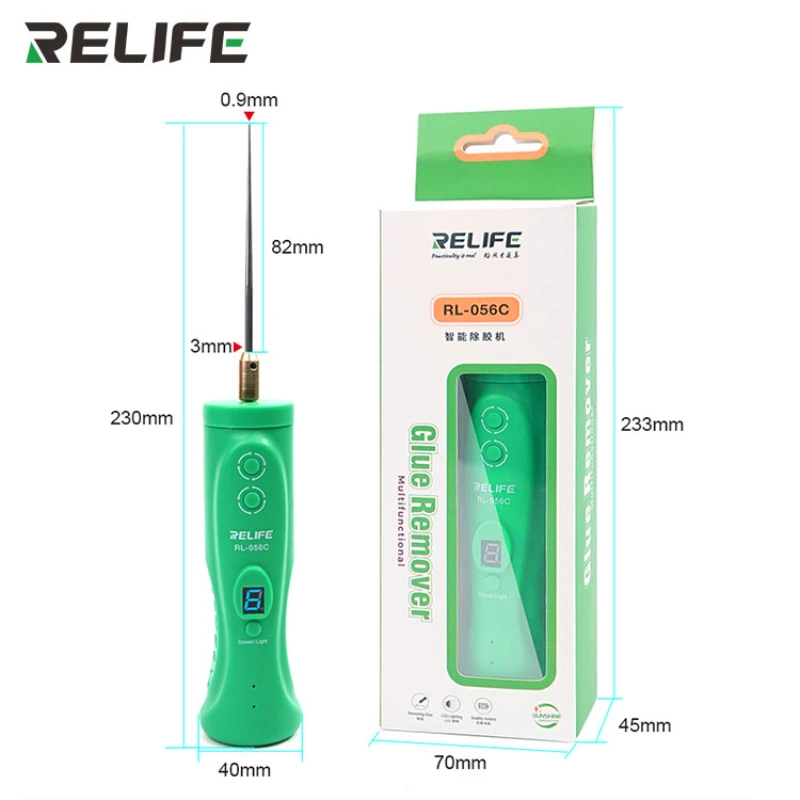 RELIFE RL-056C/D/E/F macchina per la rimozione della colla intelligente rimozione della colla dello schermo 6 marce per regolare la velocità Display dell'ingranaggio a LED