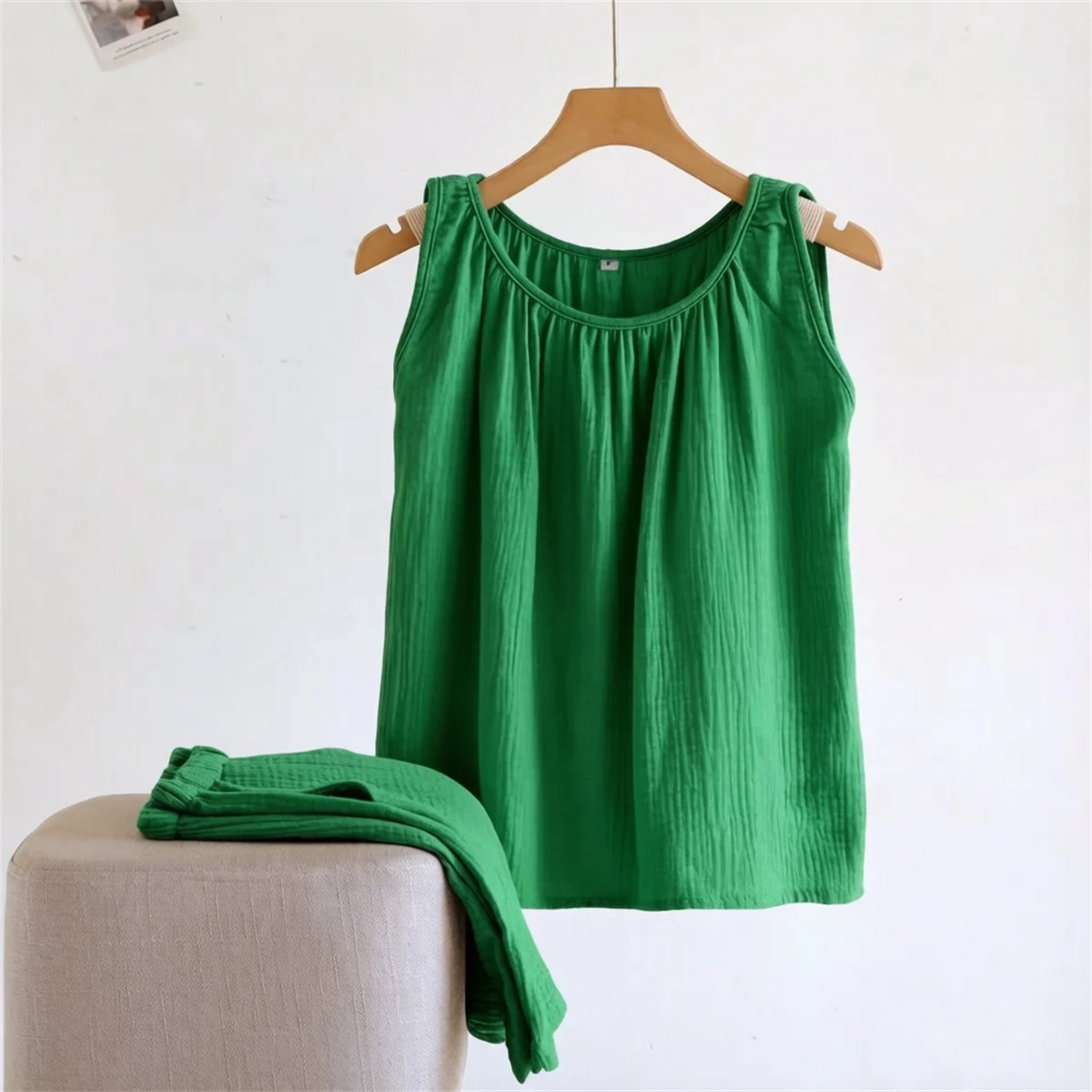 Women's Summer Cotton Linen Vest Loose Fit Sleeveless Top Versatile Casual Wear plus Size Tanks Inner Outer Wear