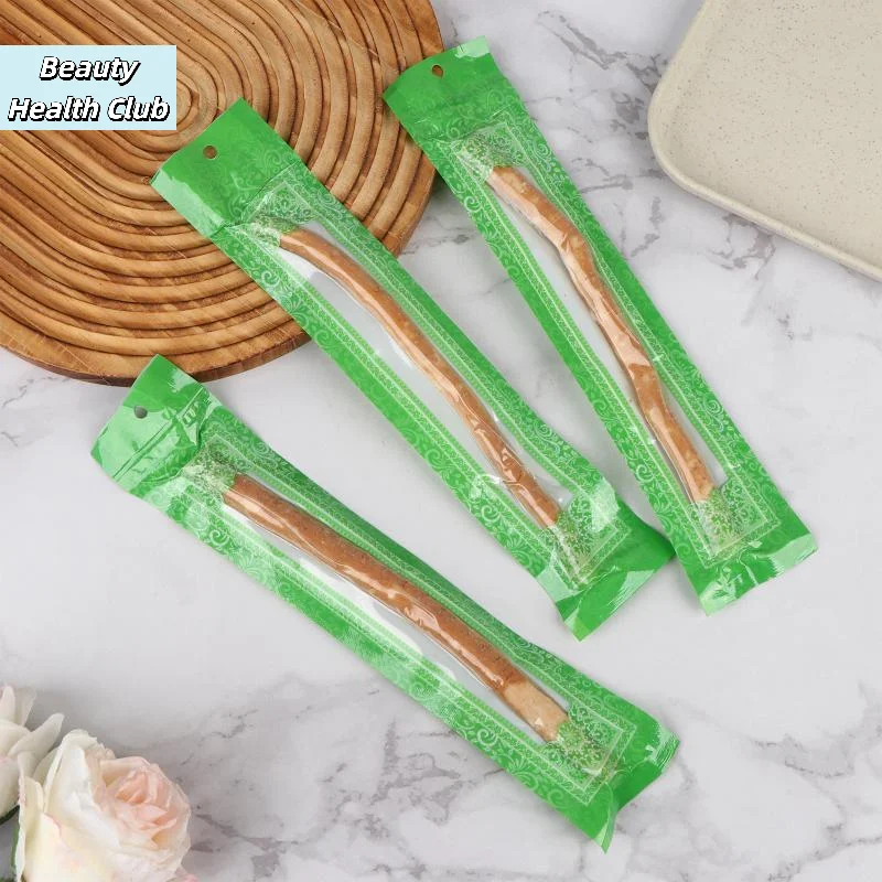 【1/3/4Pcs Natural Miswak Toothbrush Vacuum Sealed Natural Flavor Traditional Peelu Toothbrush Stick For Healthy Gums Teeth】