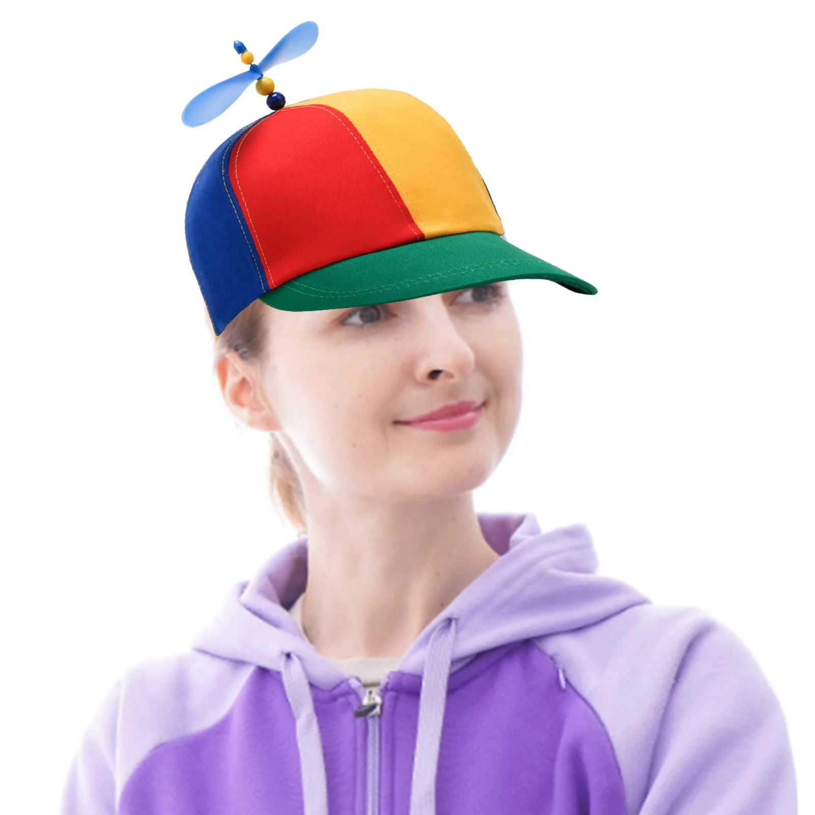 Rainbow Propeller Hat Helicopter Baseball Cap Baseball Cap For Women Men Adjustable Head Circumference Bright Colors