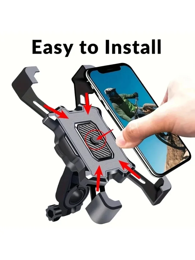 AliExpress NONE 360 Rotatable Anti Slip Motorcycle Phone Stand for iPhone Electric Bike Xiaomi Mountain Bike Handlebar Clamp Mount