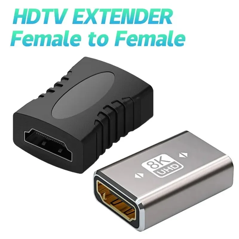 4K /8K HDTV Extender Female To Female Converter HD 1080 Extension Cable Cord Adapter For Monitor Display Laptop