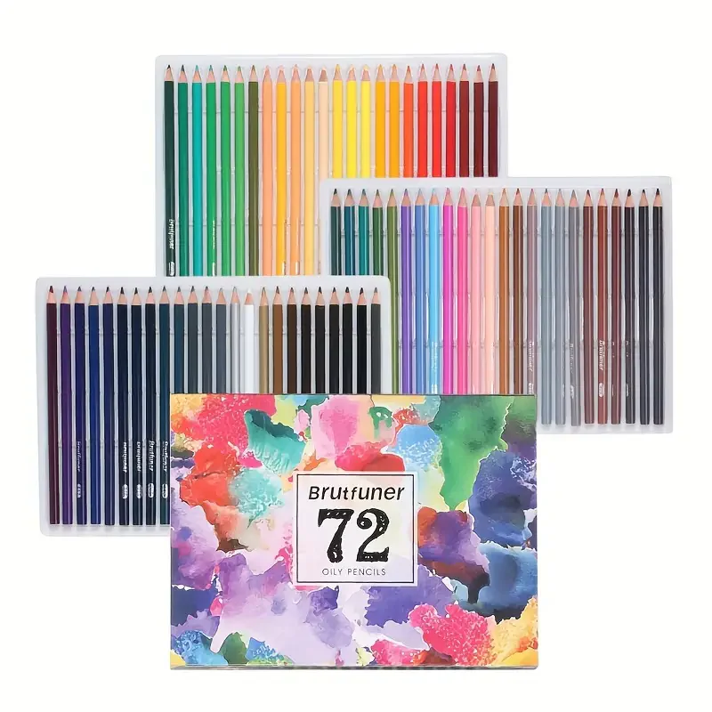 Brutfuner 48/72/120/160/180 Farben Ölfarbstift-Set für Kunstzeichnungen, Spezialfarbstifte – Detail 4