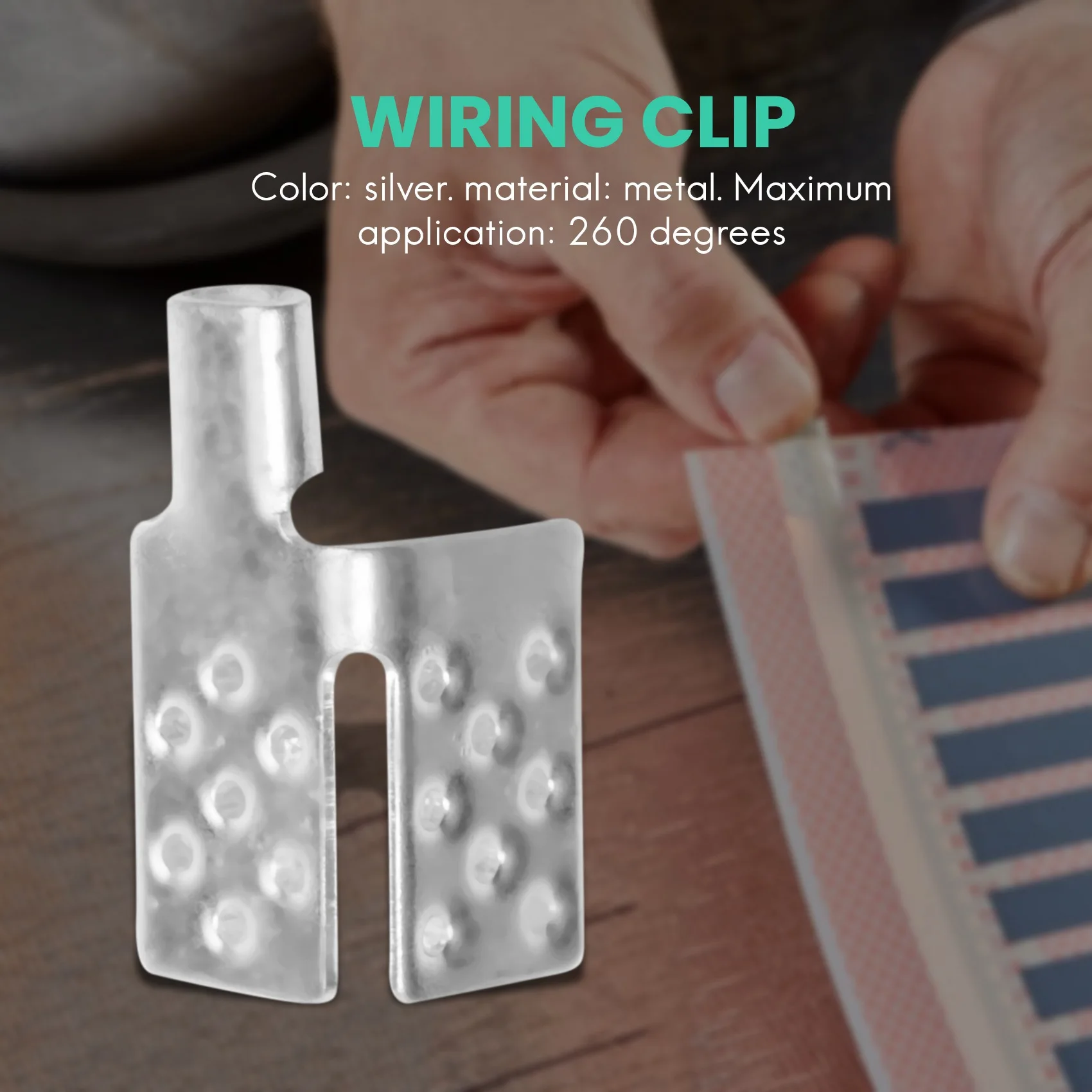 ACKOR 80 stuks Carbon Thermische Film Klem Connector, Warme Vloer Verkoperd Zilver Clip Accessoires, Vloerverwarming Film Klem