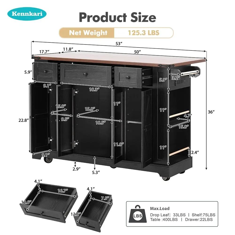 Thumbnail 2 - #5 Trending Kitchen Island Carts Right Now