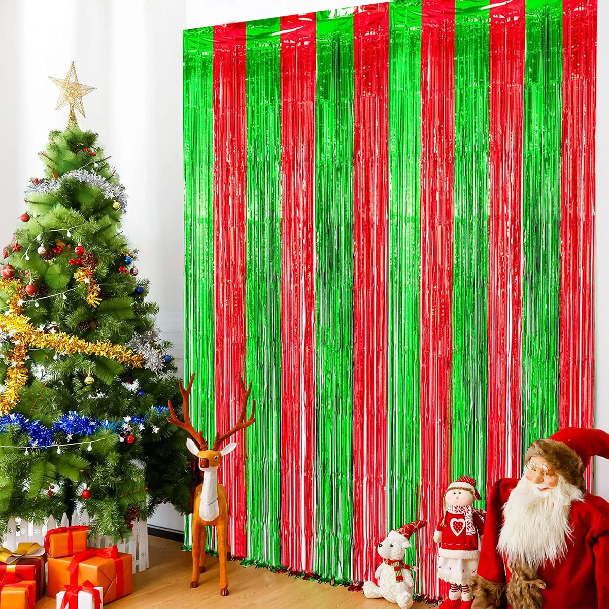 

Christmas Red Green Backdrop Merry Christmas Decorations for Home 2024 Backdrop Xmas Ornaments Navidad Natal New Year Gift 2025