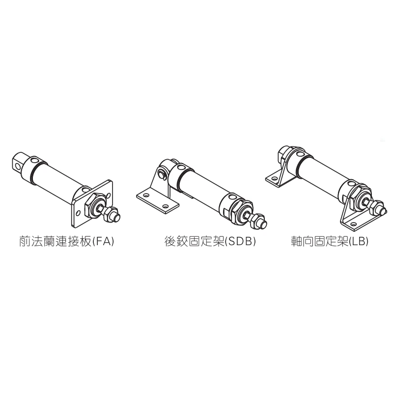 

1pcs Mini Cylinder MA MAL Accessories 16 20 25 32 40 Fixed Base LB FA SDB Type Support Install Tripod Cylinder Bracket