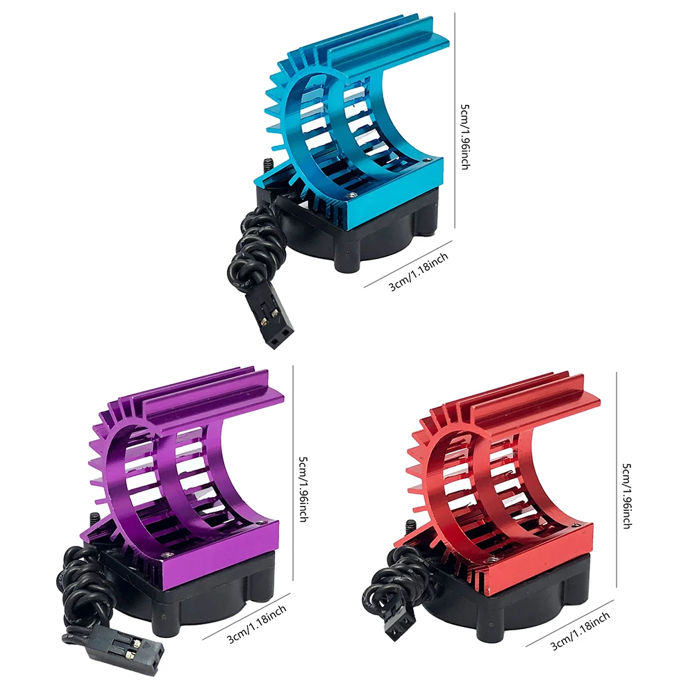 RC 380 390 2838 2845 2847 Brushless Motor RC Motor Fan Aluminum Cover Heat Sink with Cooling Fan for 1/14 1/16 1/18 RC Car