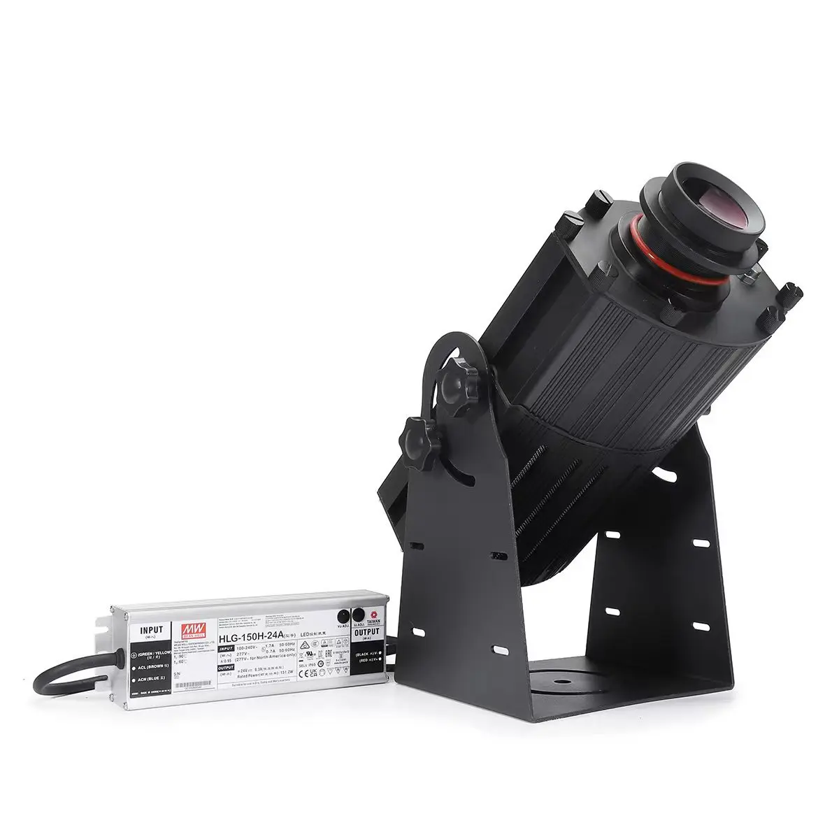 Waterproof Outdoor LED Gobo Projector Warning Line Logo Projection Wall Advertising Security Caution Landscape Light IP65