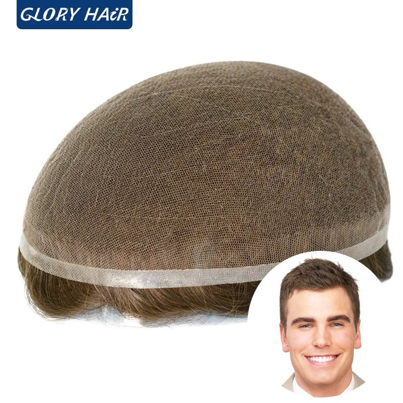 Gloryhair-GL الشعرية الاصطناعية الرجال الشعر المستعار شحن مجاني إلى البرازيل شعر مستعار رجل دروبشيبينغ نظام استبدال الشعر #1