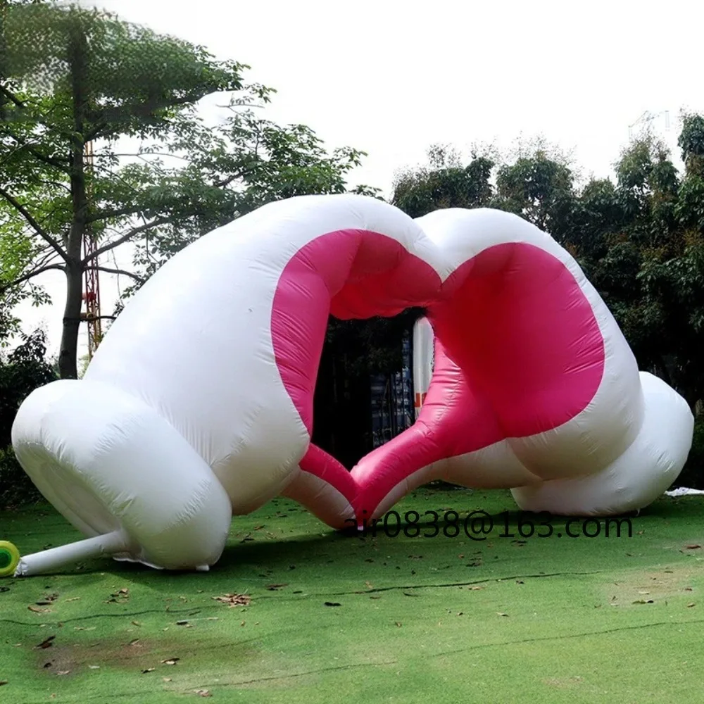 Ballons gonflables personnalisés en forme de cœur, 7.8x2.8x3.8 mètres, modèle mains pour la saint-valentin ou les décorations de mariage
