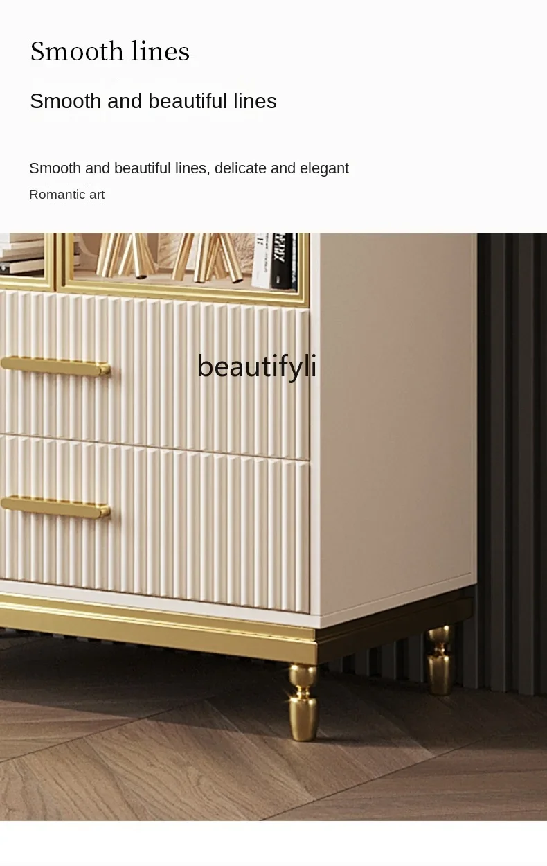 خزانة جانبية للتلفاز، منظم تخزين بسيط وحديث لغرفة المعيشة، خزانة مشروبات راقية، خزانة ملابس جدارية للفيديو