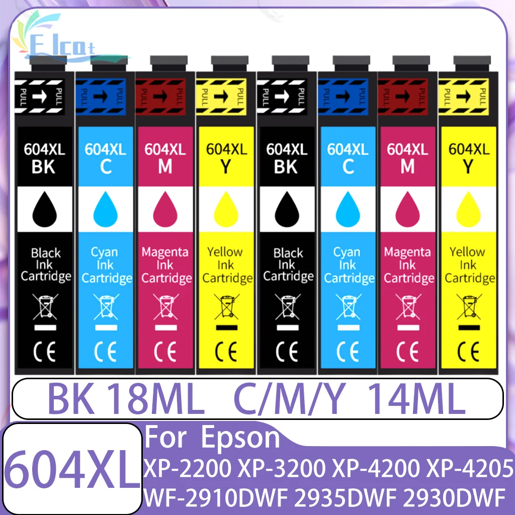 604 604XL T604 T604XL Ink Cartridge For Epson Compatible For Epson XP-2200  XP-2205 XP-3200  XP-3205 XP-4200  XP-4205 Printer
