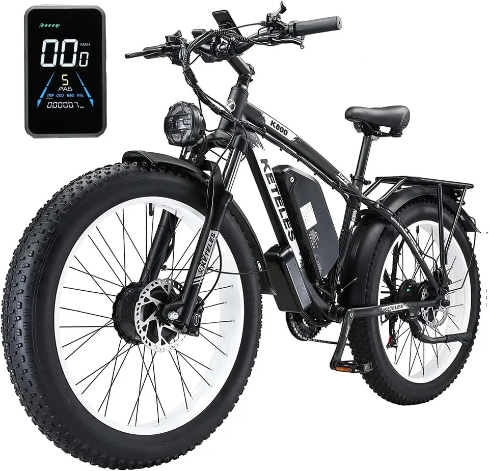4000W Dual Motor K800 Electric Bike 26" Fat Tire E-Bike 48V/23Ah for Adults image 8