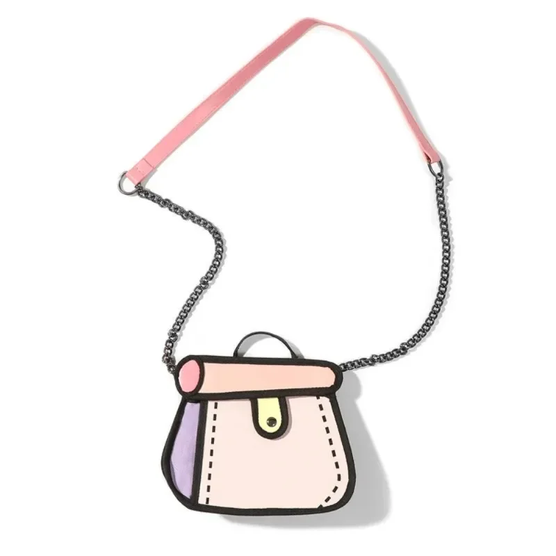 Cute Cartoon Handbag Girls Summer Fashion 2D Crossbody Bag Women Coin Purse Small Shoulder Bag