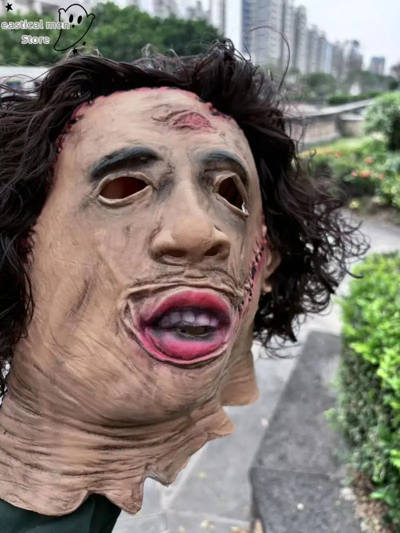 Motosserra massacre leatherface máscara halloween horror cosplay fantasia vestir-se chapelaria festa cosplay máscaras de látex festa de halloween