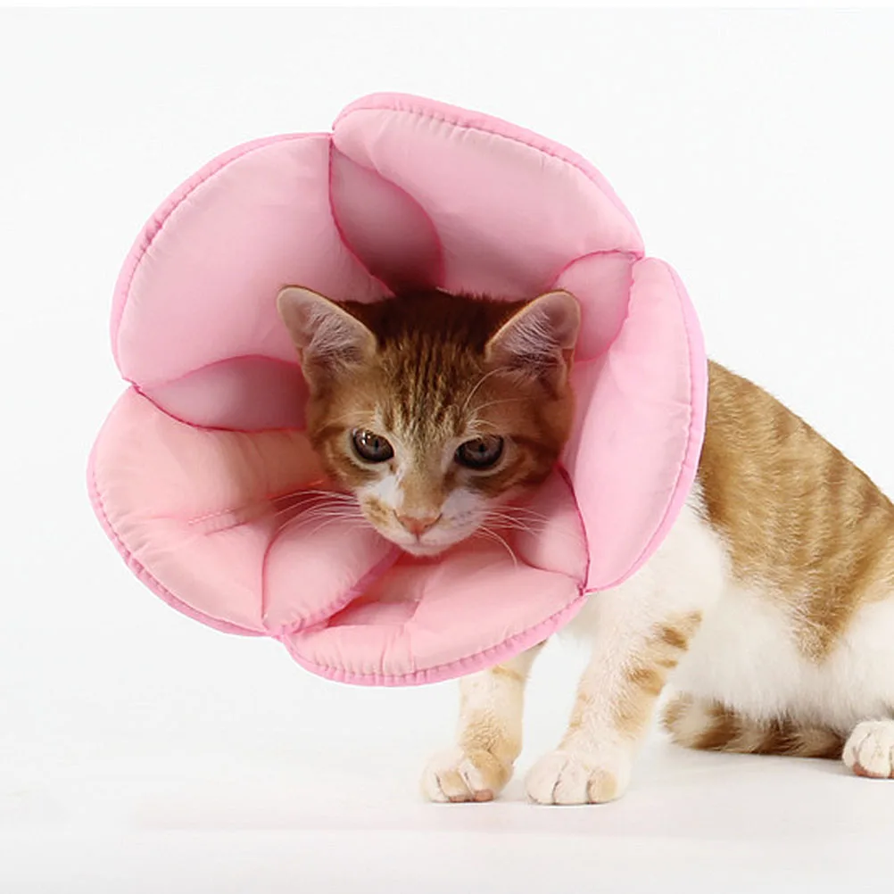 

Flower Shaped Pet Protective Collar Elizabethan Dog Collar Anti Lick Comfortable Lightweight Post Surgery Pink Size Xl
