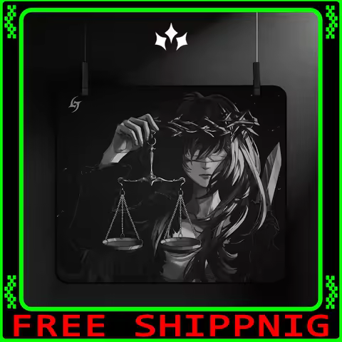Aimstar Justice Mousepad Lonelystar E-sports Smooth FPS Gaming Mouse Pad 4mm Non-Slip Gaming Accessories APEX Valorant Man Gfits