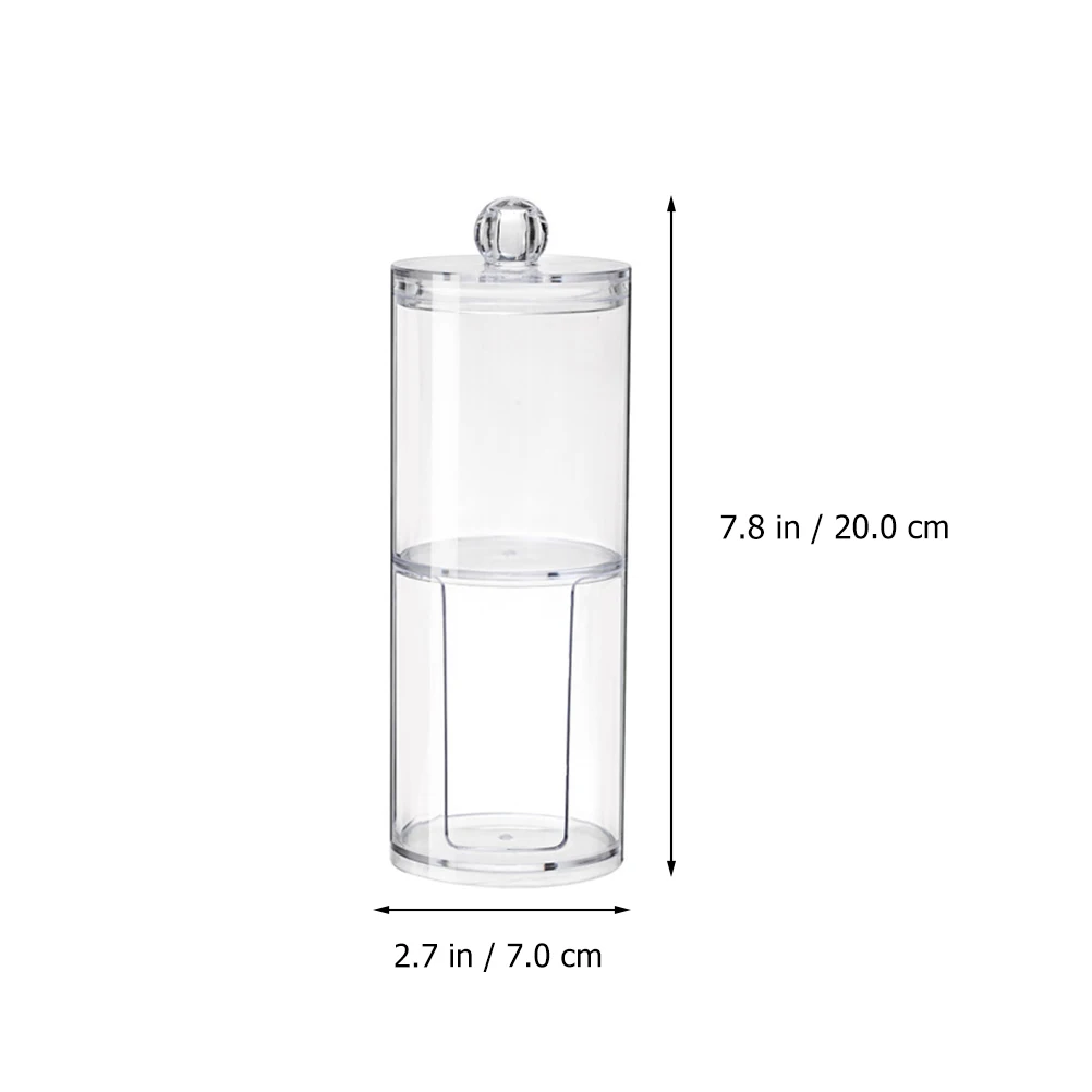 

Cotton Swab Storage Box Makeup Pad Holder Clear Double Layer Practical Container Tidy Bathroom Living Room Organizer Small