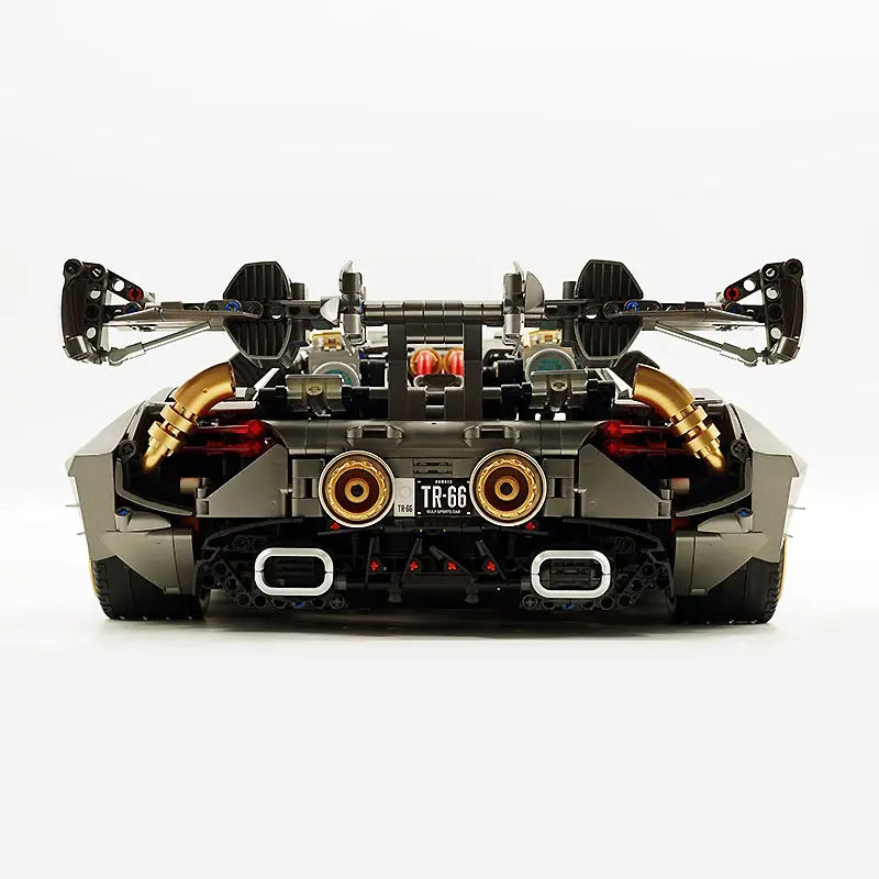 

GULY 10629 MOC металлик серебристо-серый спортивный автомобиль гиперкар модель строительные блоки кирпичи головоломка сборка детская игрушка подарок на день рождения