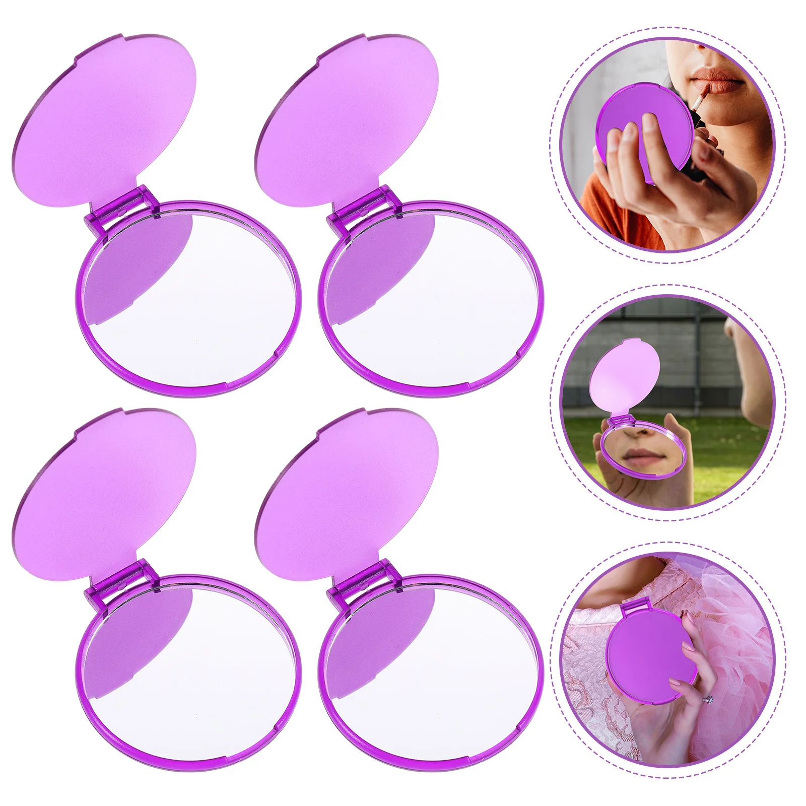 

24Pcs Folding Round Makeup Mirrors Portable Mirrors Pocket Compact Mirror for Women Gift Makeup Mirror