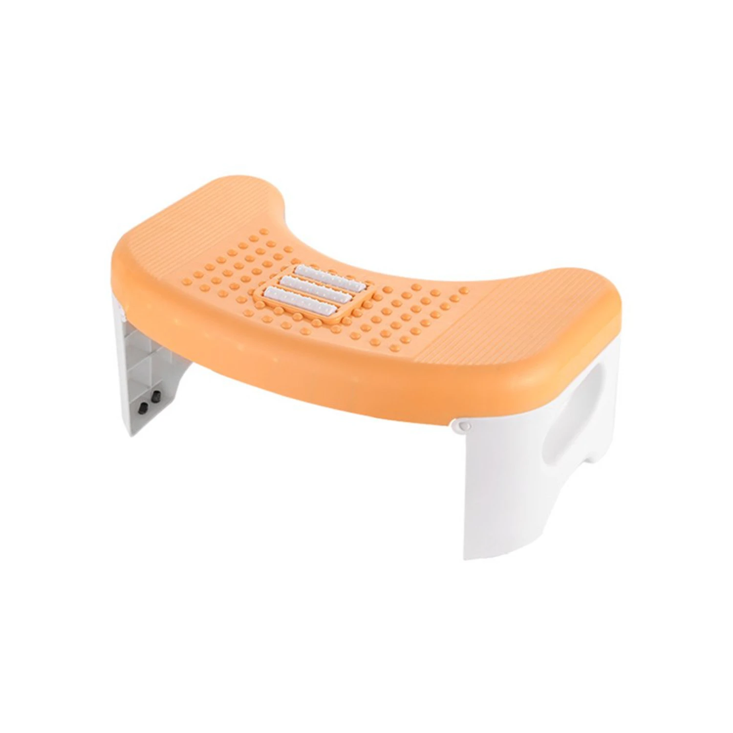 

Folding Toilet Stool for Kids & Adults, Portable Squat Footrest with Massage, Non-Slip Base, 7" Tall