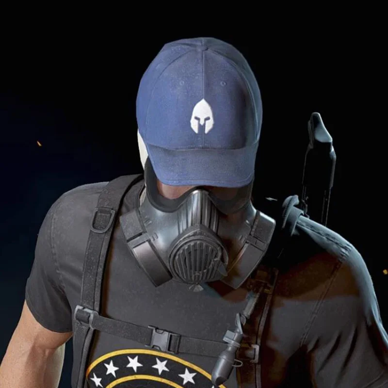 qq273Ghost Recon Wildlands Nomad Cosplay Crânio Bordado Chapéu Boné de Beisebol Azul Escuro