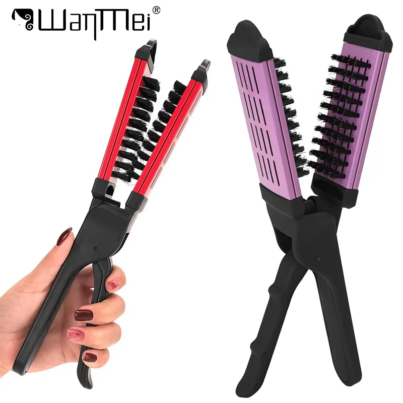 

1 шт., распутывающий выпрямитель, расческа, V-образная щетина, двухсторонний зажим, плоская расческа, антистатические аксессуары для укладки волос, красота